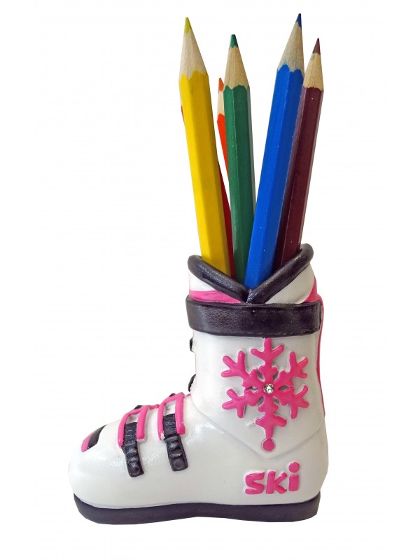 Pot à Crayons chaussure de ski (3 couleurs)