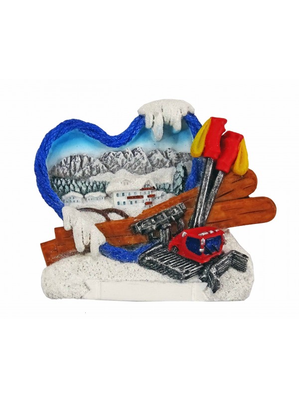 Cadeau décoration montagne horloge canette aimantée différents thèmes  coeurs ou photo de montagne et frise chalet