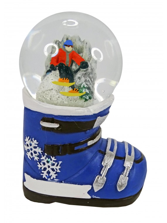 Boule à neige sur chaussure de ski, personnalisable ( 2 couleurs  disponibles)