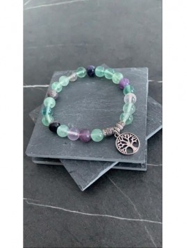 Bracelet naturel boule pierre naturelle en jade rose