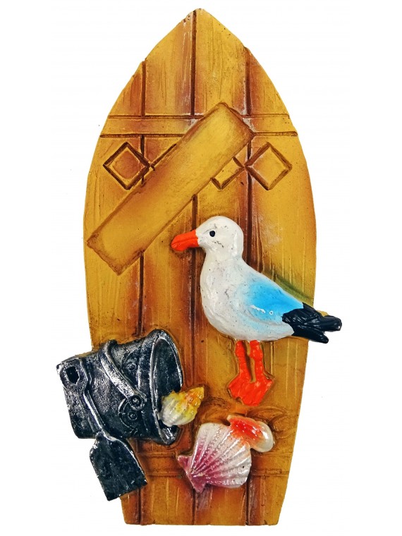 Magnet "Surf", décor Mouette, personnalisable 