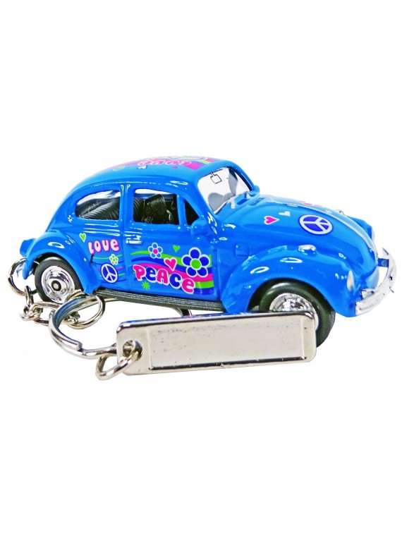 Porte clés Volkswagen Coccinelle personnalisable bleu
