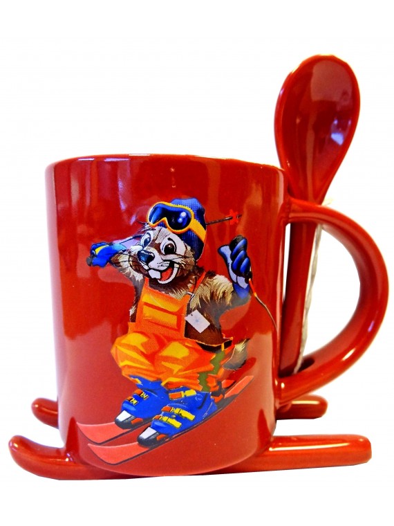 Mug sur Ski "Marmotte" (2 couleurs disponibles)