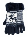 Gants noir et blanc motifs élan, RODA