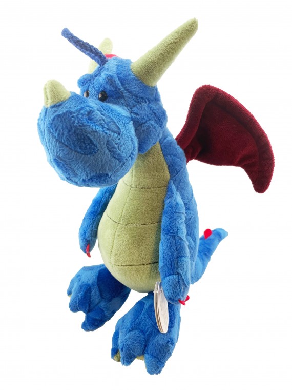 Coussin Peluche Monstre Bleu - Taille 30cm - Les Podgeys Dragons - Peluches  de très grande qualité