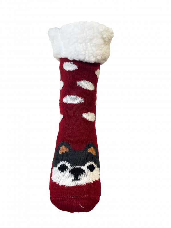 Chaussettes Chaussons Husky Rouge, RODA