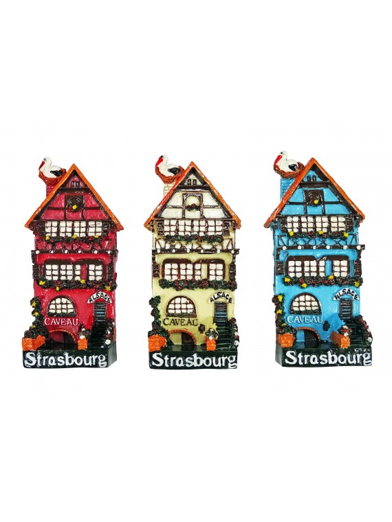 magnet Maison alsacienne "Strasbourg" (3 couleurs disponibles)