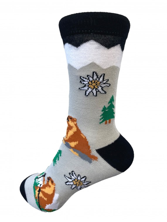 Chaussettes Marmotte grise en Bambou