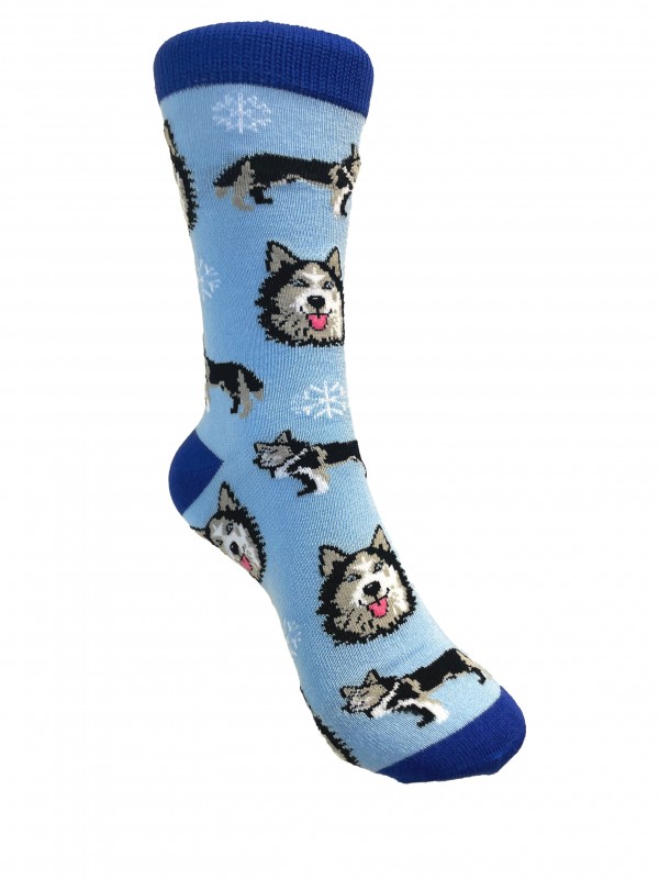 Chaussettes Husky bleu en Bambou