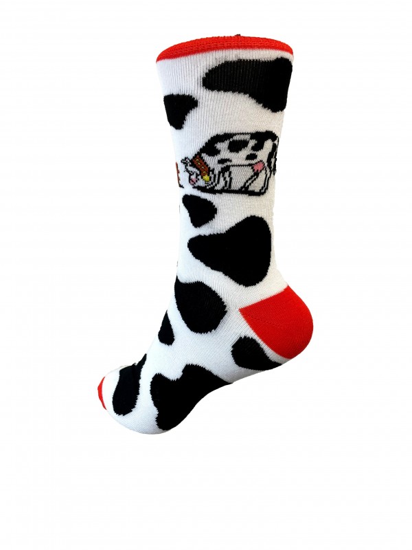 Chaussettes décor Vache, en Bambou