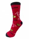 Chaussettes rouge décor Cigogne, en Bambou